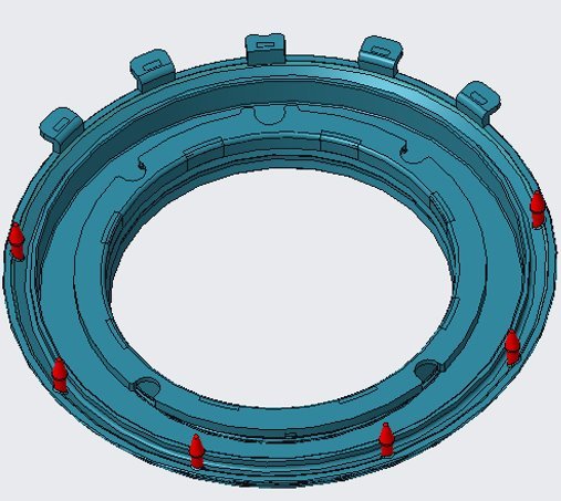 Seal interface and mounting features.