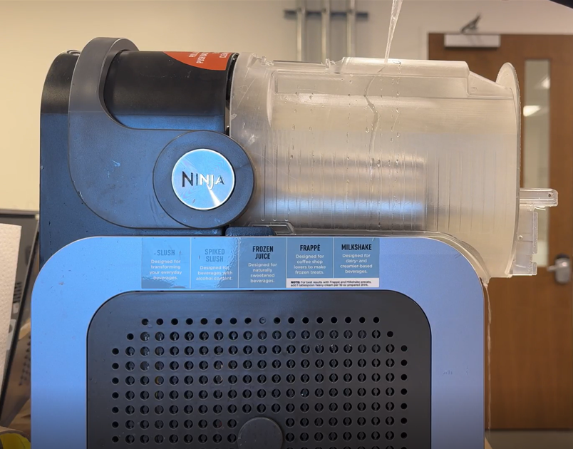 Clear SLA prototype used to evaluate the water path.