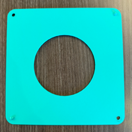 Baffle geometry with mounting features.