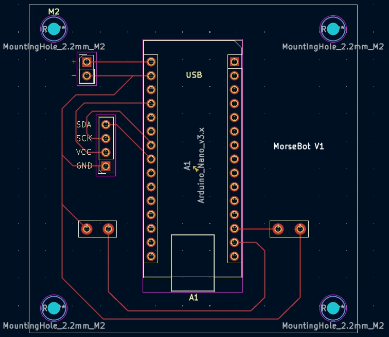 KiCad PCB layout.
